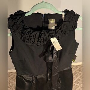 Ann Taylor Black Ruffle Midi Dress - New with Tags